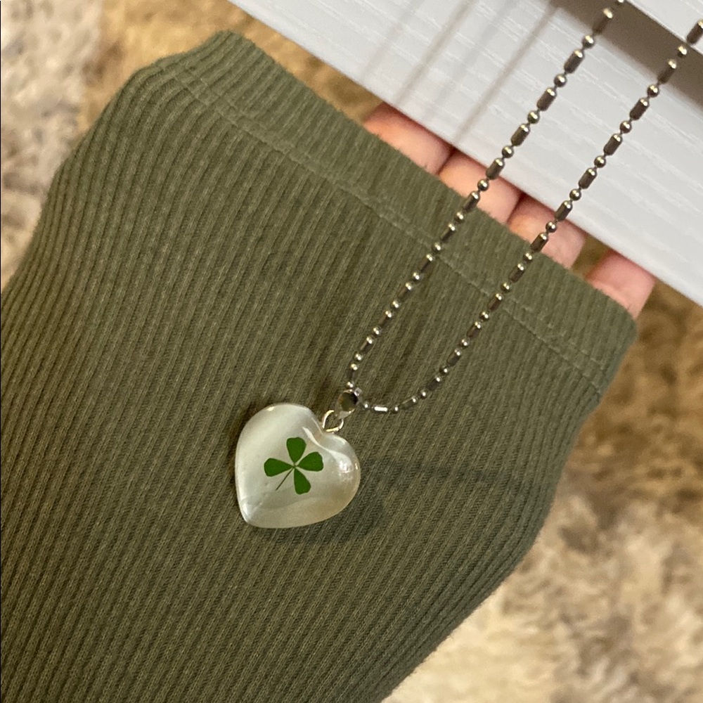 heart shaped lucky charm necklace